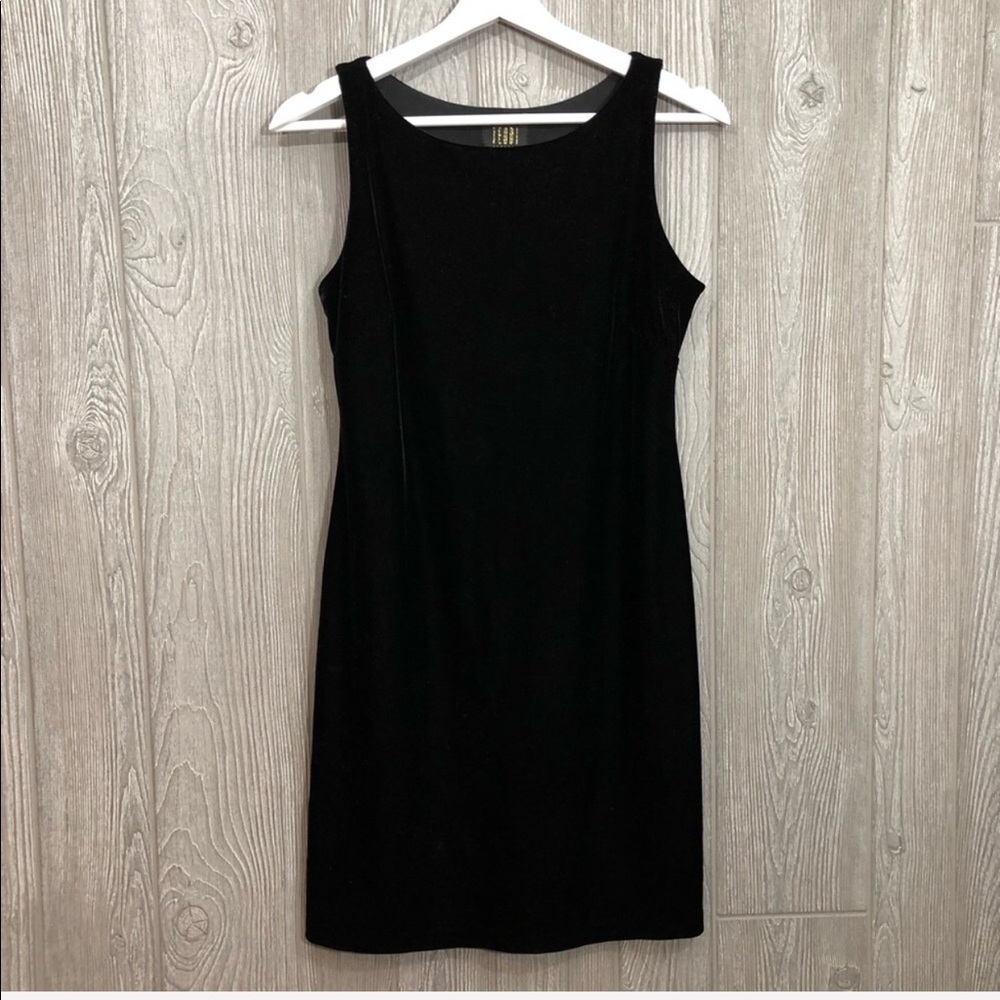 Teddi Evening Black Velvet Dress